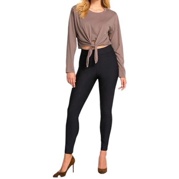 Honeylove “Everready Pants” Smoothing Black Ponte Pull on w shaping panels- NWT - Picture 1 of 15